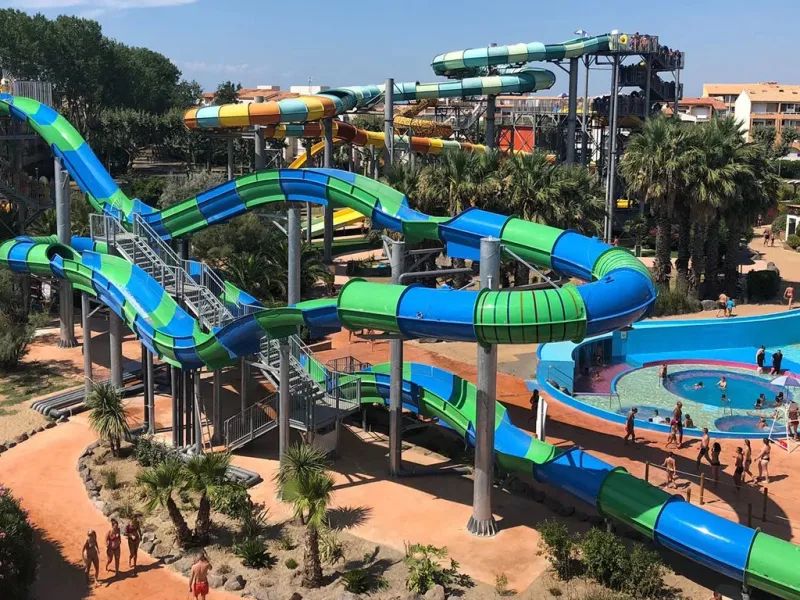 Toboggans de l'Aqualand au Cap d'Agde
